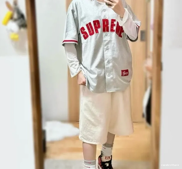 ULTRASUDE short sleeved mesh baseball 24SS BASEBALL MESH JERSEY suede 0611